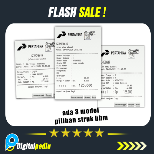 PROGRAM CETAK STRUK NOTA SPBU ANDROID BBM PERTAMINI BENSIN PRO FULL VERSION LIFETIME BERGARANSI VIP 