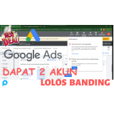Promo!! 2 Akun Google Ads Iklan Lolos Banding Reactive
