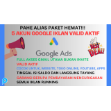 Promo!! 4 Akun Google Iklan Ads Aktif Valid Siap Jalan!!