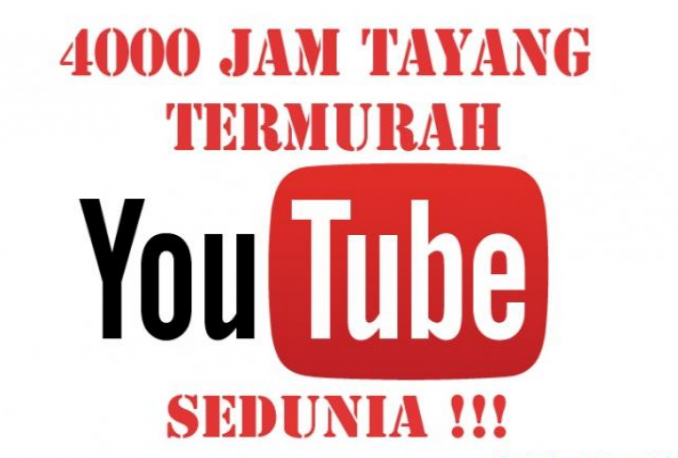 PROMO 4000 jam tayang youtube