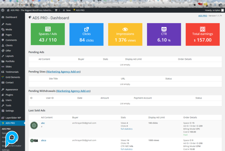 [Promo] Ads Pro 4.54 Full Acess + Addons - Ad Management Wordpress