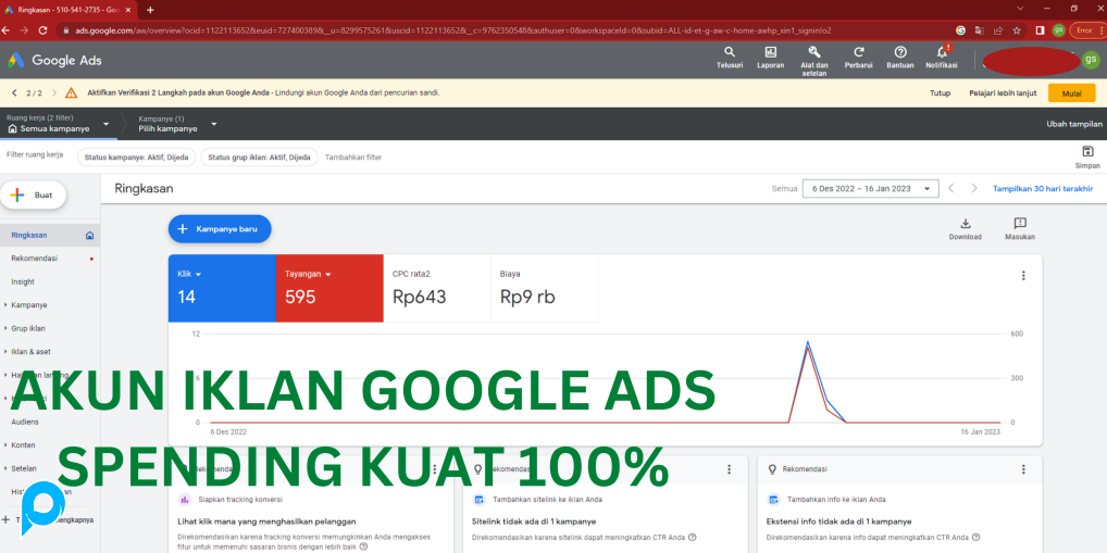 Promo Akun Google Ads Aktif Valid Semua Iklan Jalan!!
