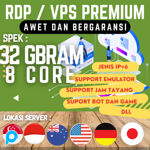 [PROMO] RDP HIGH 8 CORE 16GB RAM 300GB SSD FULL GARANSI 1 BULAN