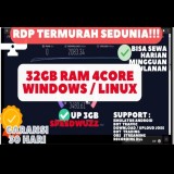[PROMO] RDP/VPS HIGH 8 CORE 32GBRAM SSD 300GB FULL ADMIN FULL GARANSI 1 BULAN