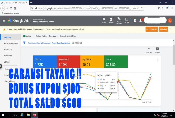 PROMO SPESIAL!!! Akun ADS Limit $500 + $100 Anti Suspend!! Garansi 100% Tayang