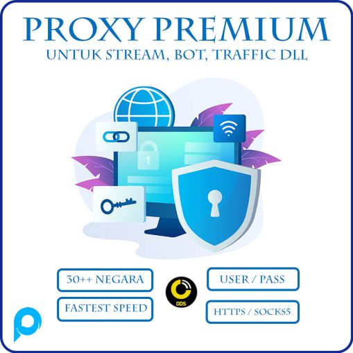 Proxy Premium Bandwith High Quality Fast Speed Anti Macet 50 IP 250GB