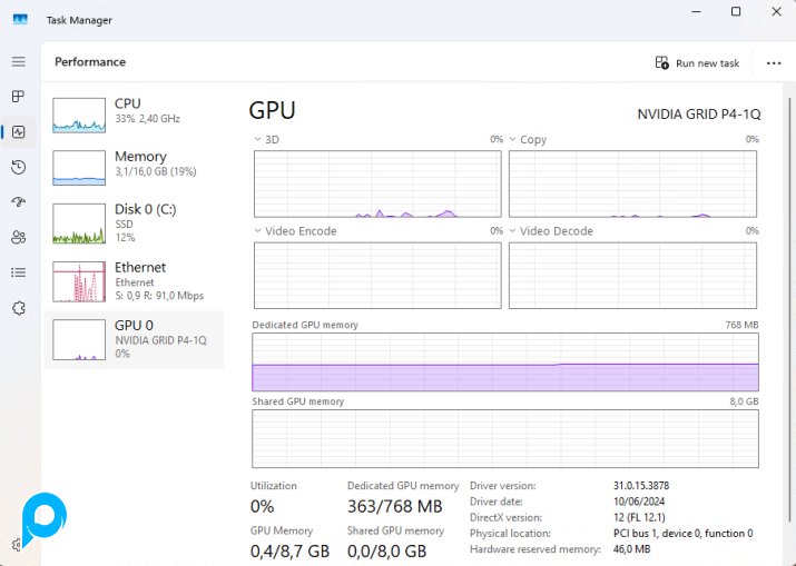 RDP GPU 16 GB Mingguan Bisa Perpanjang