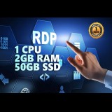 RDP VPS 1 CPU 2GB RAM 50GB SSD WINDOWS/LINUX FULL ADMINISTRATOR