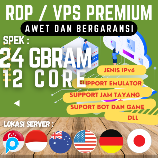 RDP VPS 12 CORE 24 GBRAM