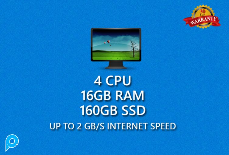 RDP VPS 4 CPU 16 GB RAM 160GB SSD WINDOWS/LINUX FULL ADMINISTRATOR