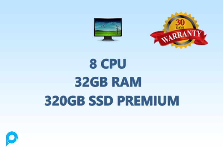 RDP VPS 8 CPU 32 GB RAM 320GB SSD WINDOWS/LINUX FULL GARANSI