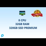 RDP VPS 8 CPU 32 GB RAM 320GB SSD WINDOWS/LINUX FULL GARANSI