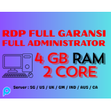 RDP / VPS RAM 4GB 2CORE 1 BULAN FULL GARANSI FULL ADMINISTRATOR