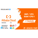 RDP/VPS 1 Tahun RAM 1GB/1CPU Alibaba Cloud