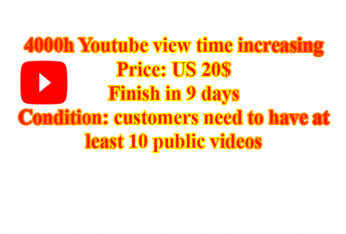 running 4000 hours watching YOUTUBE to turn on making money