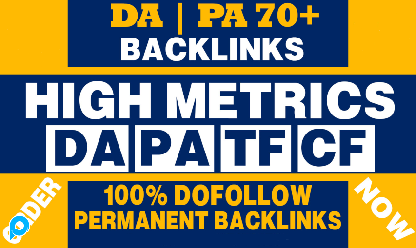 Saya akan membuatkan 10 High DA PA 70+ backlink berkualitas Tinggi Permanen