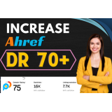 Saya akan meningkatkan DR, Domain Rating, Ahrefs DR 70+