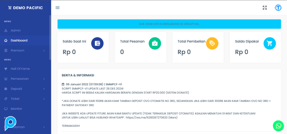 Script Panel SMM Murah Full Fiture Auto Oper Script SMM Panel Murah