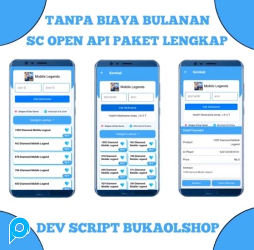 Script PPOB Pulsa Bukaolshop Otomatis Paket Lengkap