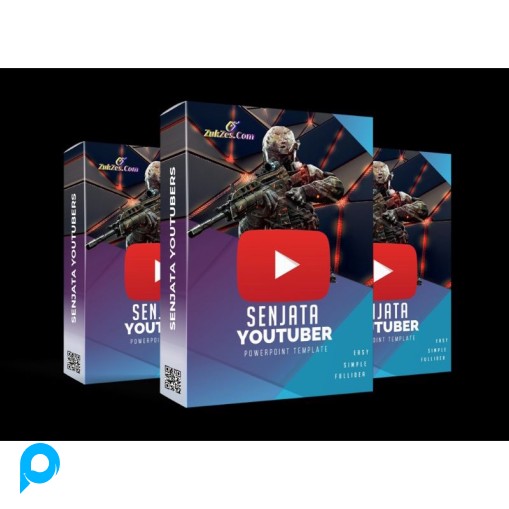 SENJATA YOUTUBER DESAIN TEMPLATE POWERPOINT BRANDING CHANNEL DIGITAL MARKETING ONLINE PELUANG USAHA/