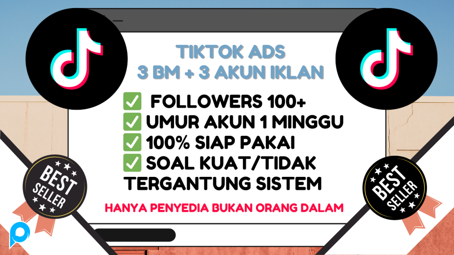 Sepaket Akun TikTok Ads + 3 BM + 3 Akun iklan