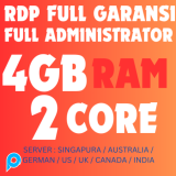 SINGAPURA RDP / VPS RAM 4GB 2CORE AKTIF 1 BULAN FULL GARANSI