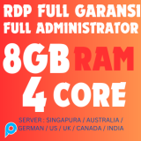 SINGAPURA RDP / VPS RAM 8GB 4CORE AKTIF 1 BULAN FULL GARANSI