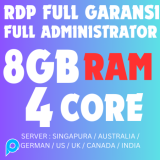 SINGAPURA RDP / VPS RAM 8GB 4CORE AKTIF 1 BULAN FULL GARANSII