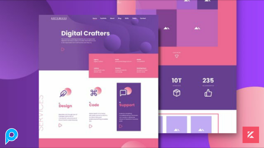 Situs web Portfolio keren dibuat dengan React.js