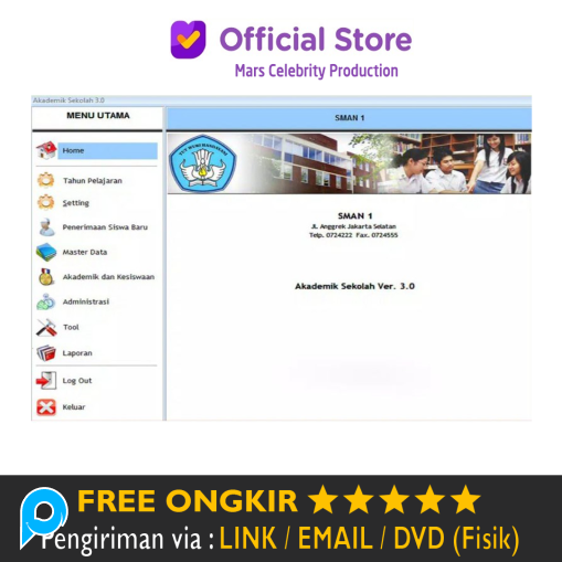 Software Akademik Sekolah 3 Full Version Terbaru Lifetime Premium PRO Plus