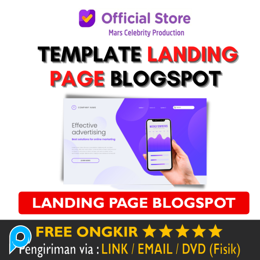 Software Blogspot Landing Page Builder Blogger LP Responsive Template Theme Aplikasi Program