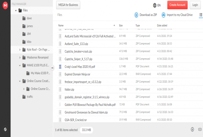 software premium dan kursus SEO dengan total 41GB