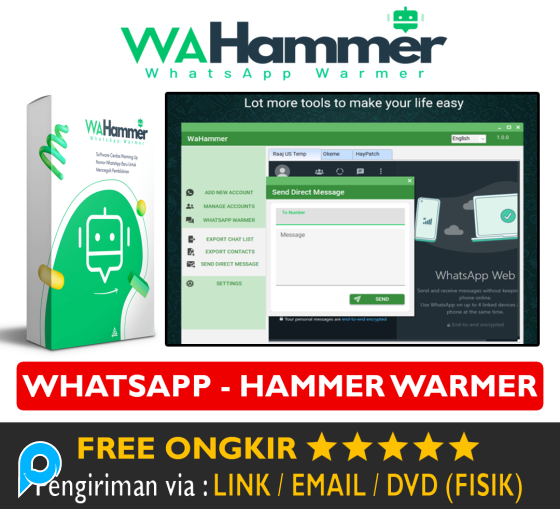 Software WhatsApp Hammer WA Hammer WA Warmer Aplikasi Pemanas Warming Up Akun WhatsApp Agar Tidak Mu