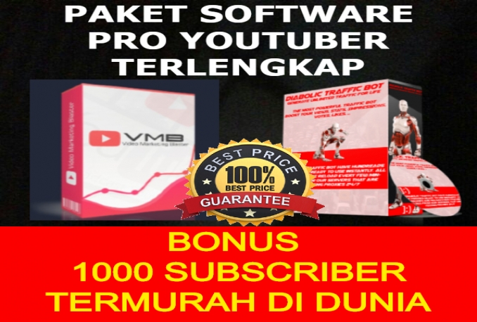 Software Youtube Terbaik BONUS 1000 Subscriber TERMURAH !