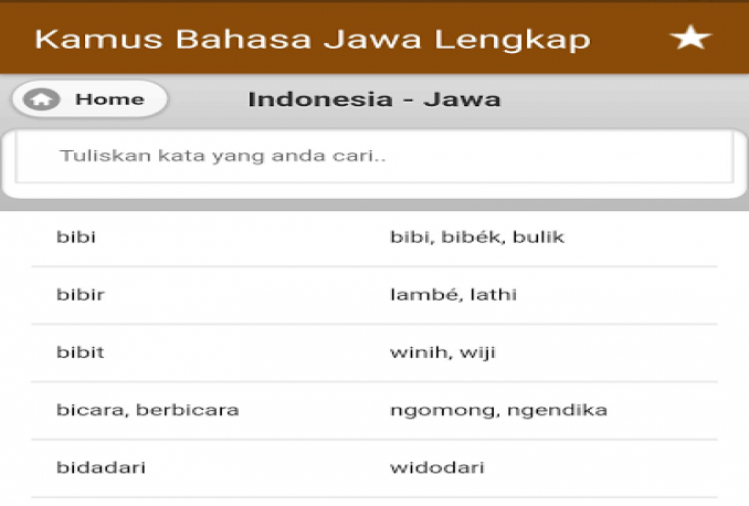 Source Code Android Studio Kamus Jawa-Indonesia + Bonus 1500 SC Android (Android Studio, Unity, Ecli