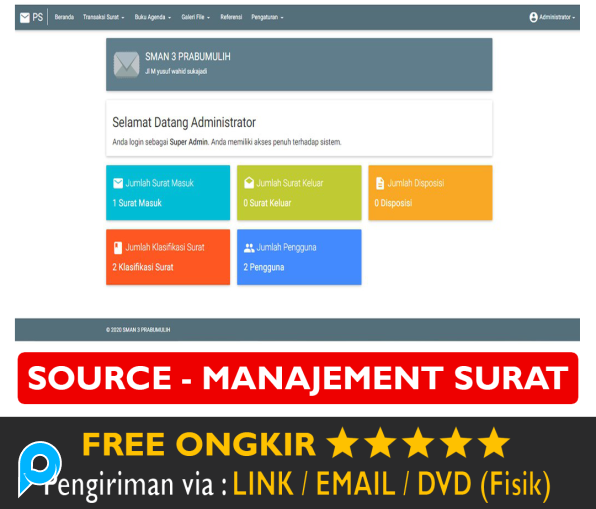 Source Code Manajemen Surat Keluar Masuk Disposisi Berbasis Website Tugas Kuliah Web