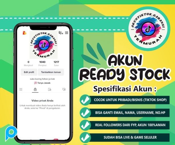 STOCK READY! PROMO PAKET 2 AKUN TIKTOK 1.000+ FOLLOWER (DAPAT 2 AKUN @1.000 FOLLOWERS), SUDAH BISA L