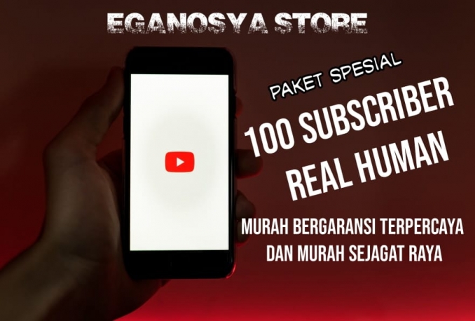 Subscribers 100 youtube Real Human Murah Bergaransi