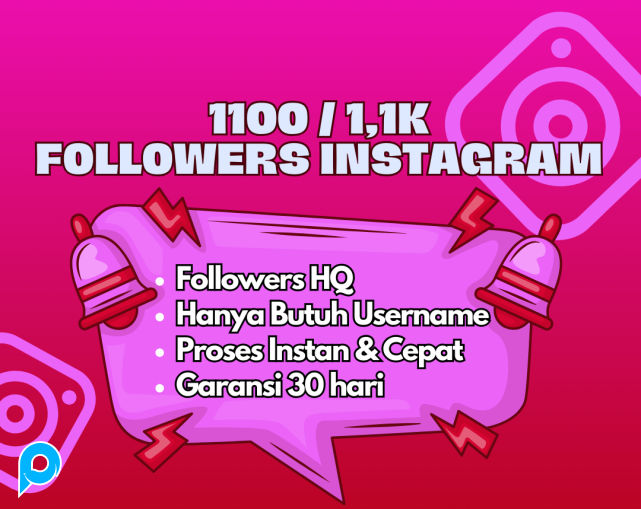 Tambah 1100 Instagram Followers Real Proses Instan