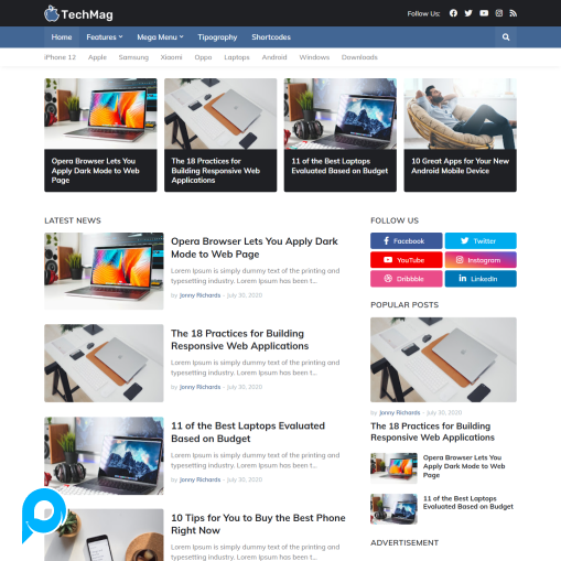 TechMag - Professional Premium Blogger Template