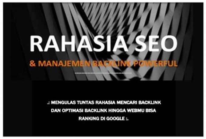 Teknik Jitu Rahasia SEO & MANAGEMENT BACKLINK POWERFUL