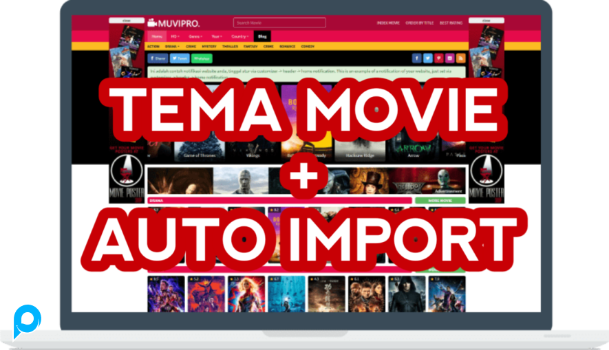 Tema Movie dan Plugin Auto Import
