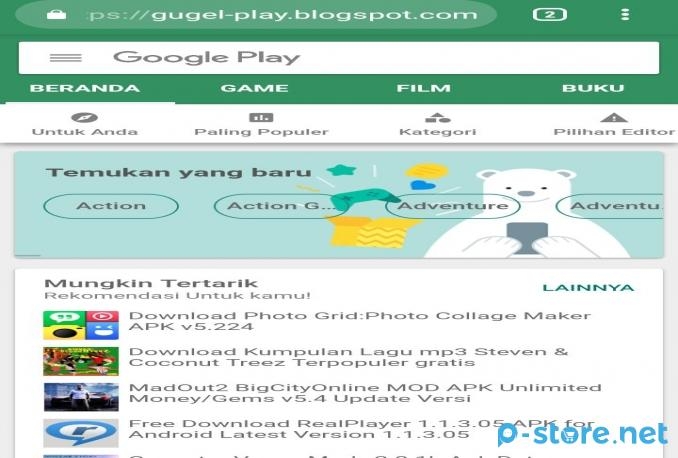 Template PlayStore untuk Blogspot, Blog Download + Backup 5000 Artikel Download Game dan APK MOD