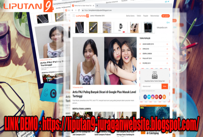 Template Premium Blogspot Liputan 9 Mirip Liputan6 + 70 Template Premium bonus