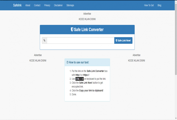 Template Safelink Blogspot Premium Siap Iklan
