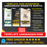 Template Website Undangan Pernikahan Kekinian Rustic format JSON WordPress Wedding Invitation Digita