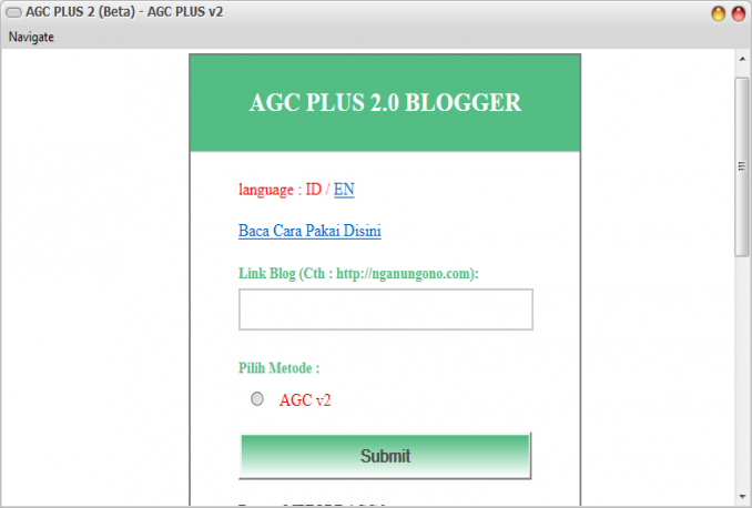 Tools AGC Plus 2 for Blogger/Blogspot