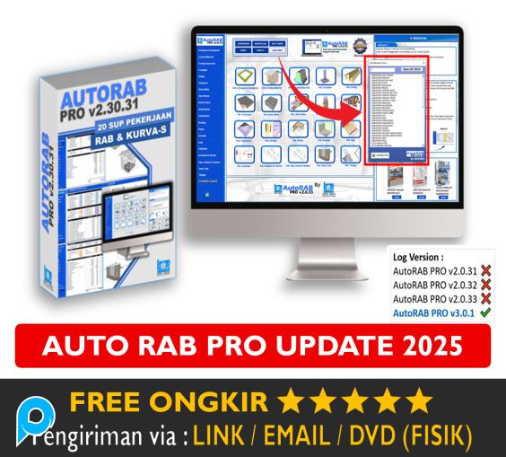 Tools Auto RAB PRO Update 2025 RAB KURVA-S Proyek Menghitung Rencana Anggaran Biaya