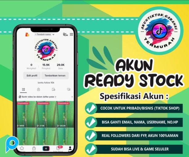TOP SELLER! AKUN TIKTOK 1.000 (1k) FOLLOWER INDO MURAH 100% REAL AKTIF ORGANIK PERMANEN BERGARANSI H