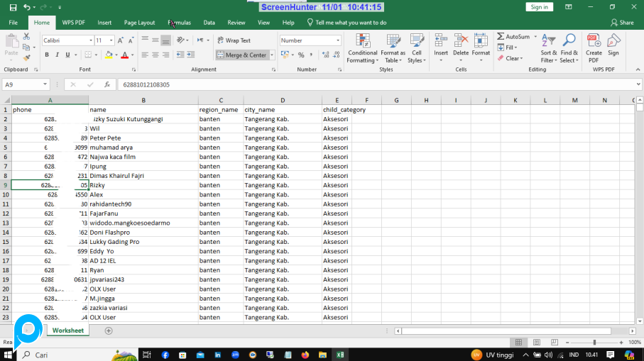 UPDATE DATABASE WA JABODETABEK JANUARI 2024 - OKTOBER 2024 , 148 ribu database
